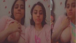Desi Girl Pressing Her Big Boobs | Viral MMS