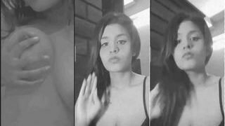 Cute Desi Slim Girl Play With Her Boobs | Viral MMS