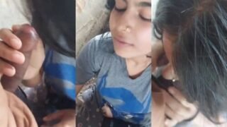 Shy Desi Girl Sucking Lover Dick | Viral MMS